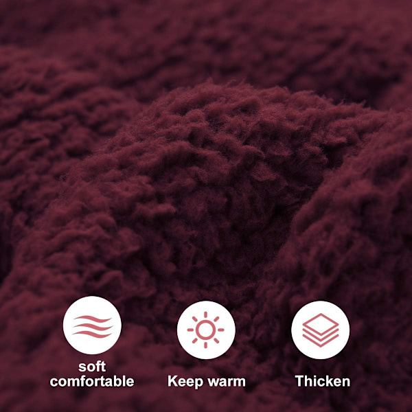 Dame Fleece Jakke, Quarter Zip Sweatshirt, Varm og Fleksibel Jakke til Vinter og Efterår Rojo M