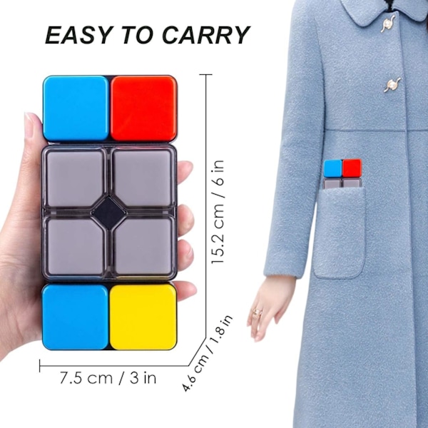 Musikk Rubiks kube spill Elektronisk nyhet puslespill - Reisespill leker for gutter jenter tenåringer 6 7 8 år gamle barn voksne