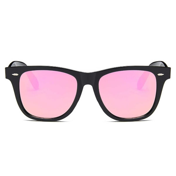 Svarta Wayfarer Solglasögon Rosa Spegellins svart