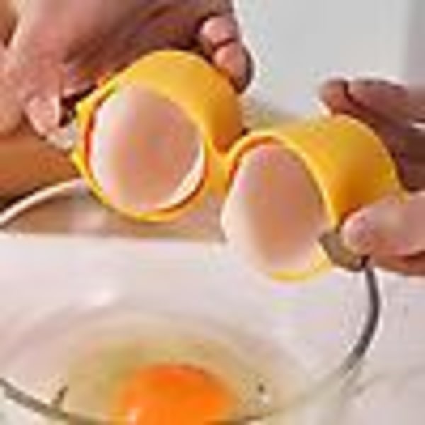 Äggöppnare, kexseparator, handhållen äggskalsskärare, äggtoppsavlägsnare, köksredskap för kyckling-, anka- och gåsägg Yellow