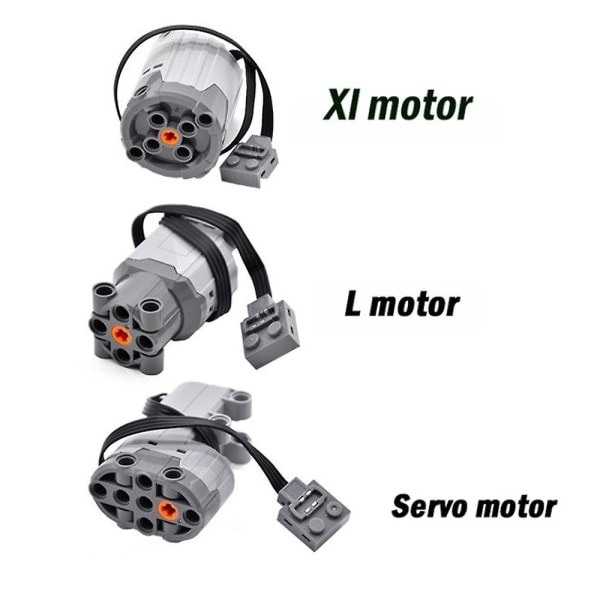 Tekniske Deler Motor Byggekloss Motor Servo Motor 88004 for Power Functions Elektrisk Montering Byggekloss Leke Fotofarge grey