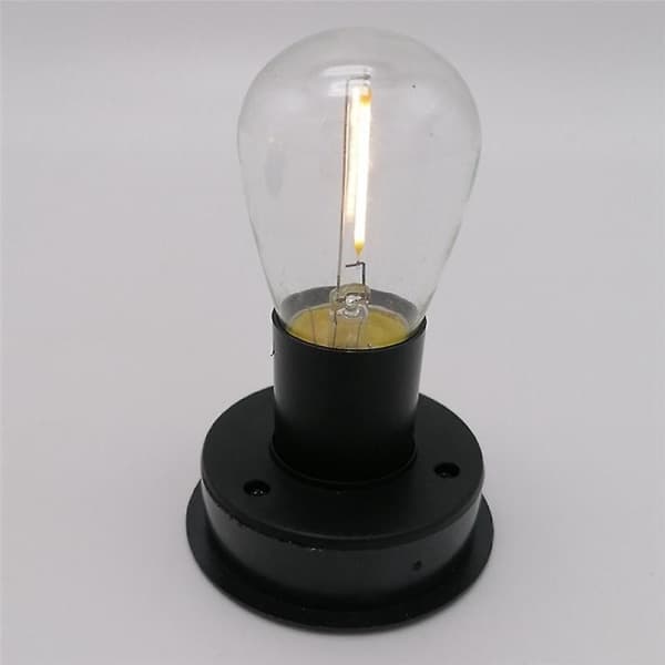 1 stk. Solcelle LED Filament Lys 2800K Automatisk Lys Sensor Hegn Natlys til Have Lamper (8,5 cm) Som Vist