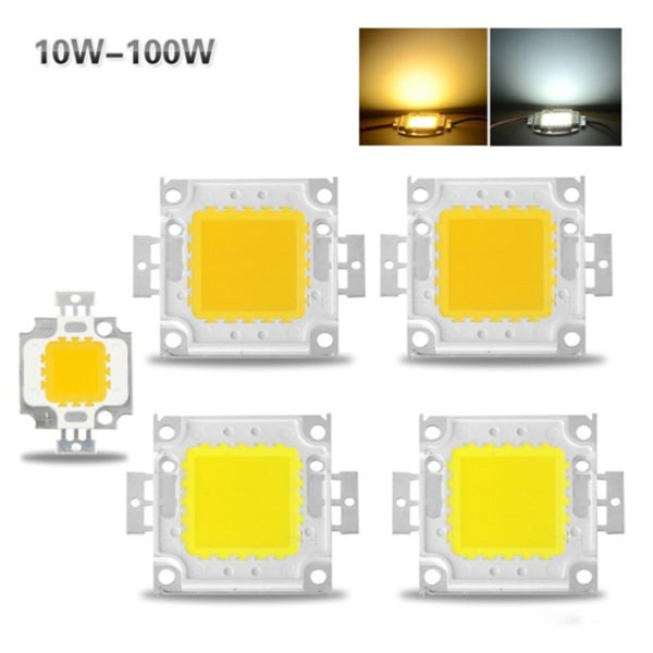 COB LED Chip Lights SMD-lampe 100W 50W 30W 20W 10W strålkastare 50W-Kold hvid