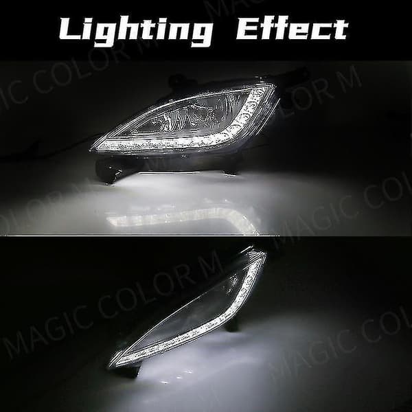 For Hyundai Elantra Gt I30 2012 2013 2014 2015 2016 DRL Tåkelysdeksler Kjørelys Bil Frontfanger Tåkelysmontering 12v