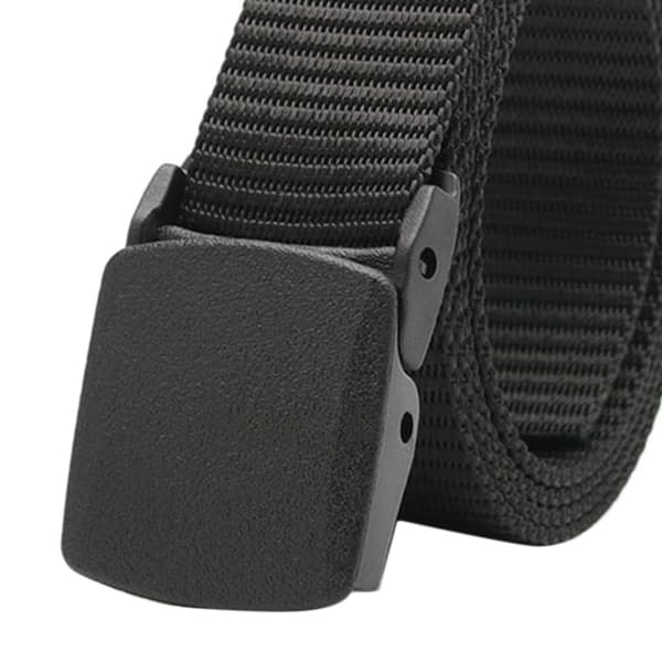 Utendørs Pustende Nylonbelte med Glidebeslag Svart for Menn