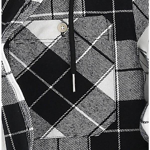 Miesten Ruudullinen Paita Pitkähihainen Taskuilla Napitettava Miesten Ruudullinen Paita Takki Flanellipaita Grey XL