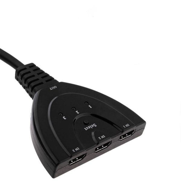 HDMI-switch, 3-vejs sort