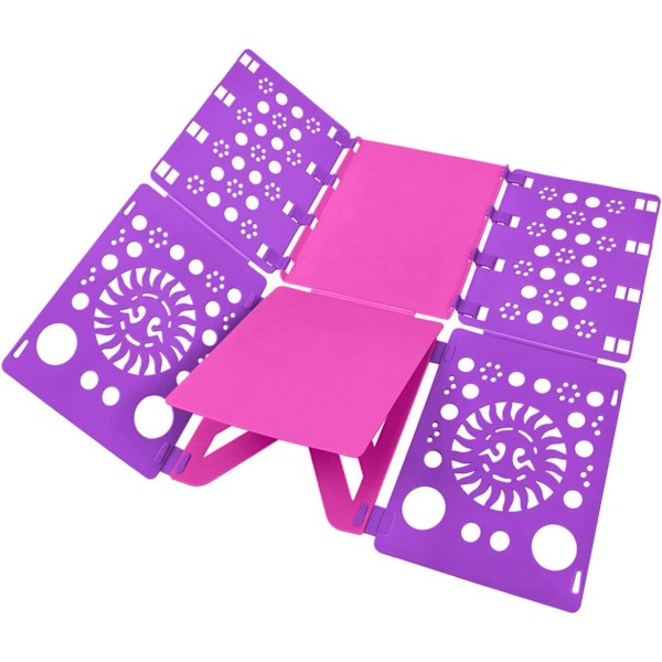 2 stk T-skjortemappe Klær Mappe Klær Folding Board Rask og Praktisk Folding Skjorter for Barn og Voksne Morado Rosa