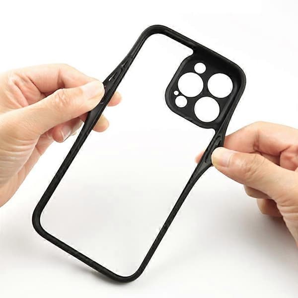 Ohut iPhone 15 Pro Max -kotelo TPU+PC Kirkas pölytiivis puhelinkuori