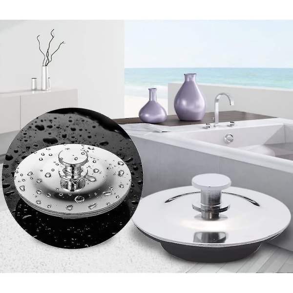 Avløpspropp 42 til 45 mm, badekarpropp, vaskepropp, kjøkken, bad