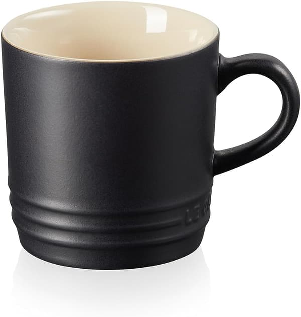 Steintøy Kaffe Kopp, 350 ml, Cerise Matte Black 200 ml
