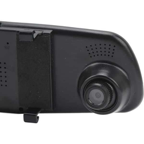 Tbest Dual Dash-kamera, 4,3 tommer spejl Dash Cam 1080P HD dobbelt objektiv antirefleks parkeringsmonitor Smart bakspejl kamera (uden hukommelseskort)