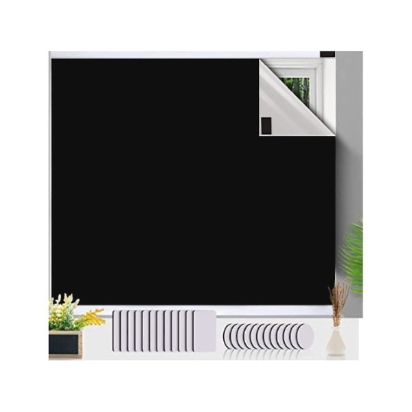 Portable blendingsgardiner, 150 x 200 cm blendingsmateriale, midlertidige blendingsgardiner enkle å feste til vinduer for soverom