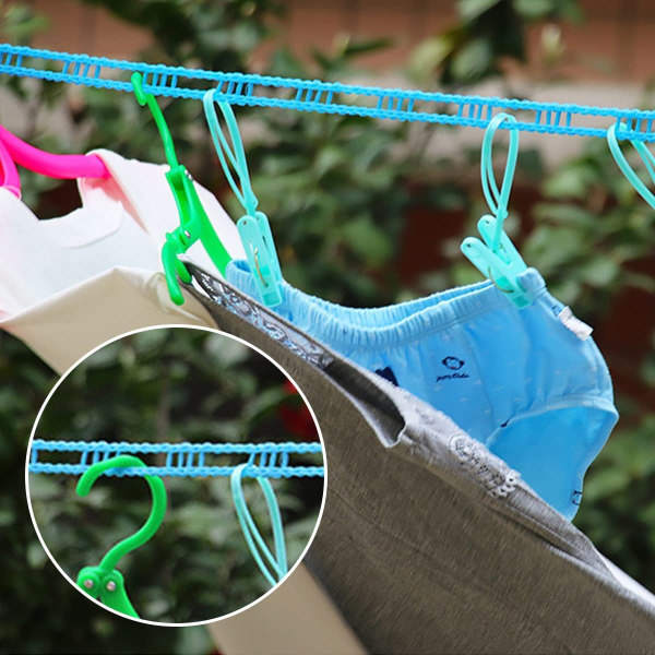 Pyykkinaru, nylon, kannettava matkapyykkinaru, retkeilypyykkinaru, kappaletta, pinkki, sininen