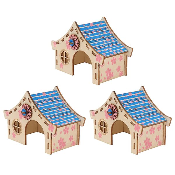 3 stk. dyrelegetøj, hamsterhabitat, hamstergemmested, hamsterhytte, hamstergemmesteder