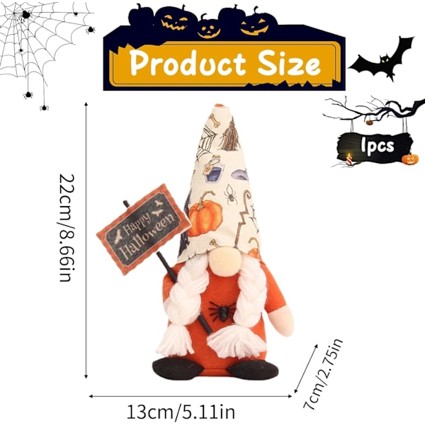 Gnome Dukker Happy  Ansiktsløs Dverg Plysjdukke Håndlaget  Gonk Bordpynt for