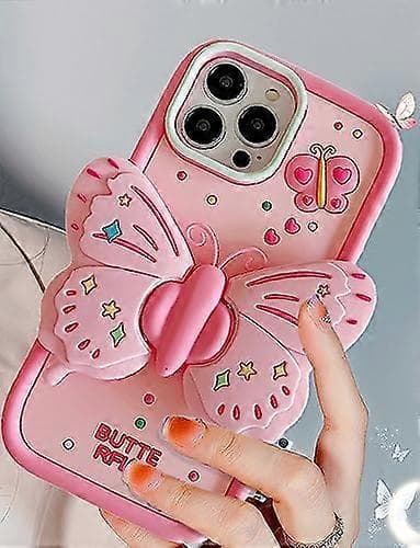 Rosa Fjäril Mobilskal Kompatibelt med iPhone 14 Pro Max