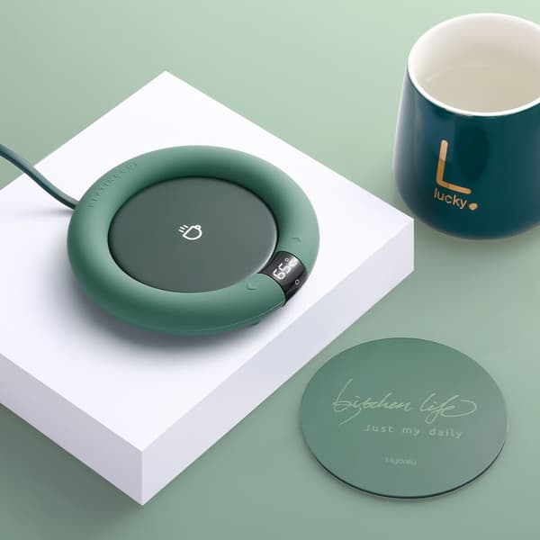 Touch Switch Kaffekoppvarmer med Rustfritt Stål Brikke