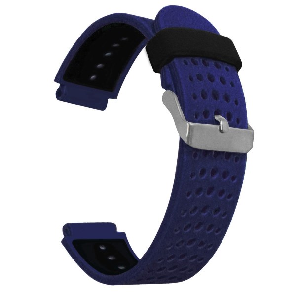 Bred 22mm to-farget silikonrem med Garmin Forerunner 235 16 farger tilgjengelig Midnight blue black