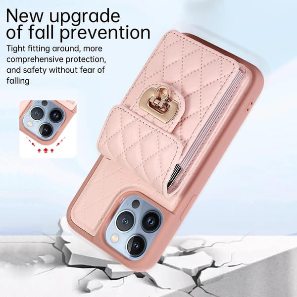 Læder telefoncover med kortslot til iPhone 13 Pro Max