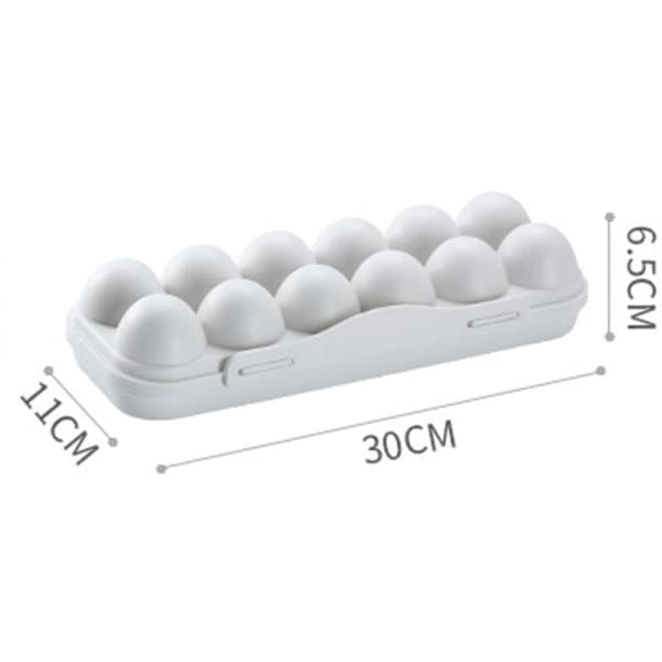 Eggoppbevaringsboks, 2 stk eggboks kjøleskap, eggboks i plast, eggstativ for kjøleskap, 12 eggoppbevaringsbokser for egg