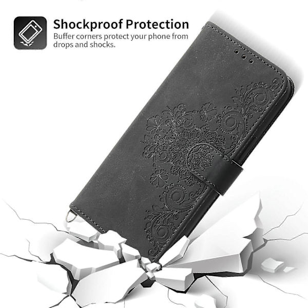 Til iPhone 12 Mini Etui, Læder Wallet Flip Etui Med Rem