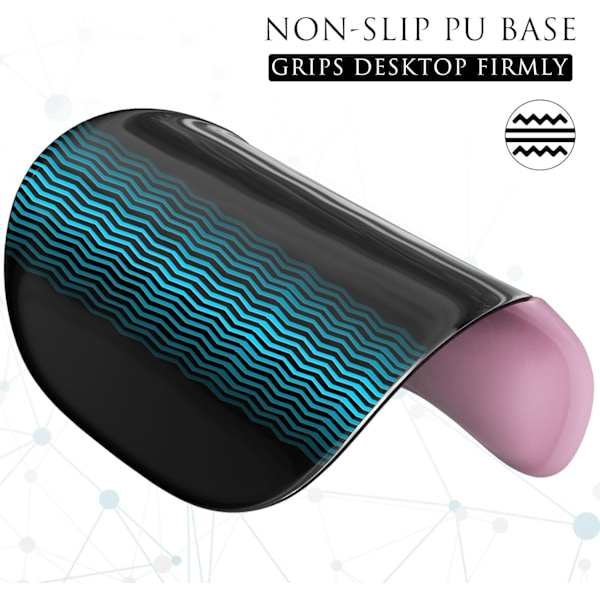 Ergonomisk musmatta med handledsstöd i minnesskum, bekväm datormusmatta för bärbar dator, smärtlindrande handledsstöd Pure Pink