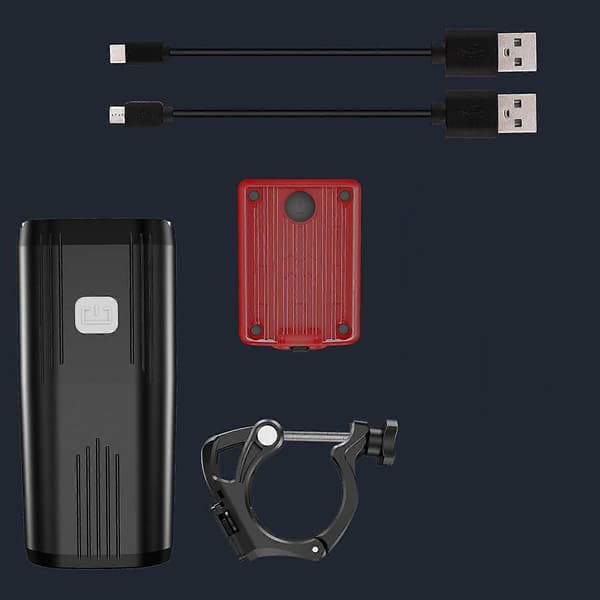 Sykkelbelysning, kraftig LED-sykkellampe 6400mAh Lysstyrke frontlykt 2400