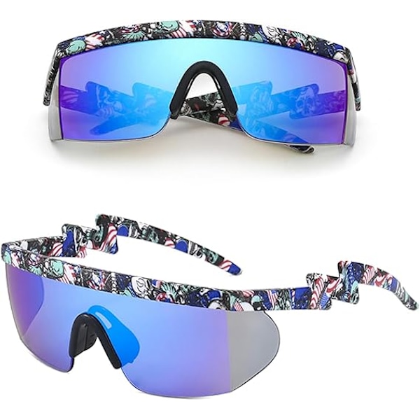 Pairs Unisex Retro Neon Vintage Halvrammeløse Solbriller 80'erne 90'erne Solbriller Linser Solbriller til Mænd Kvinder
