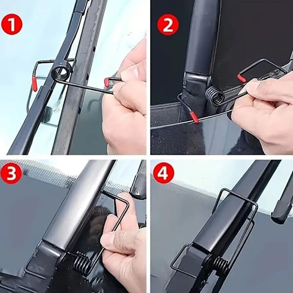 Ny Bil Vindusvisker Booster Fjær Universal Intelligent Vindusviskerarmer Legering 2STK 2PCS