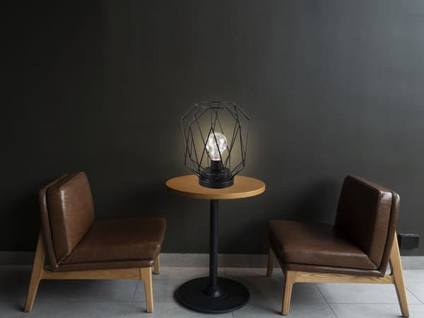 Liten LED skrivebordslampe med batteri Industriell Dot Matrix Lampe
