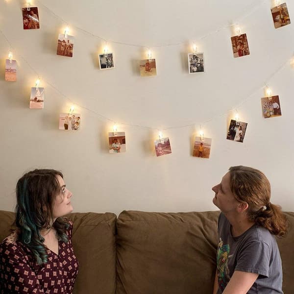 20 LED-fotoklipslys med fjernkontroll