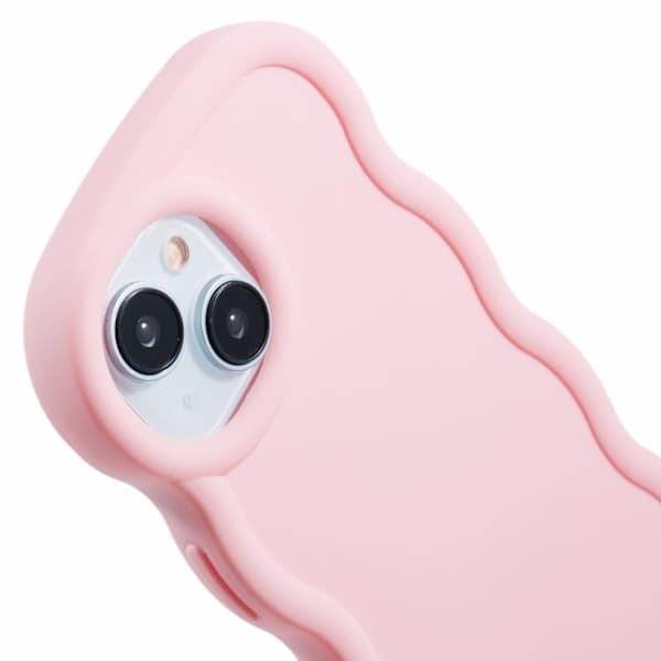 iPhone 13 Mobil Deksel Bølgete Lys Rosa