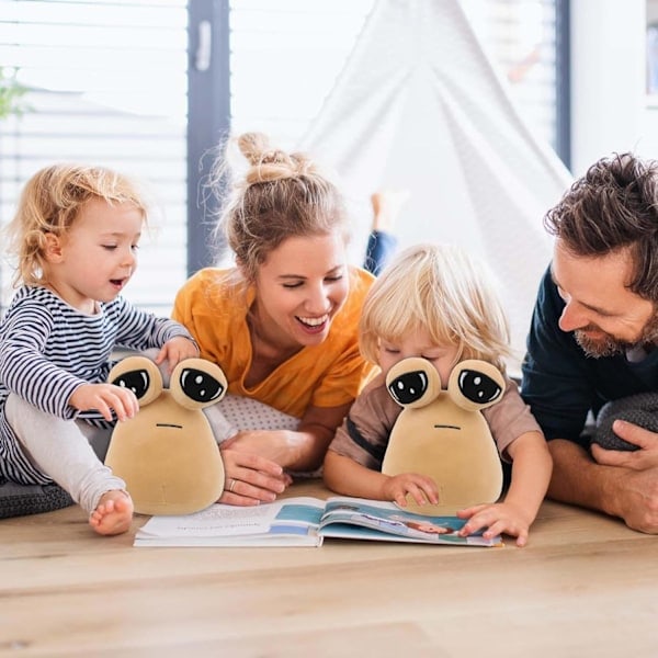 Alien plyslegetøj, 22 cm alien Pou plyslegetøj, nyt og unikt design, stimulerer børns fantasi, får børn til at elske det (rabat) sort black