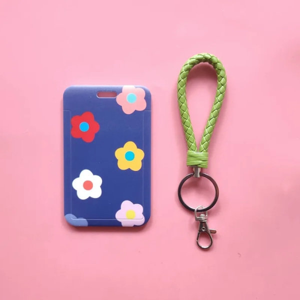 Kreditkortshållare för kvinnor Plast Mode Söt Kvinnlig Omslag Studentkortfodral Buss ID Halsband Märke J String J String