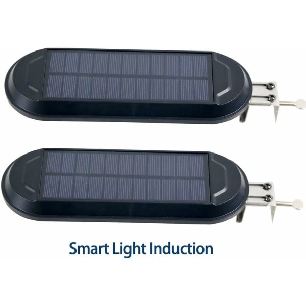 18 LED solar gadelys, udendørs solar lys 180° bred vinkel justerbar med bevægelsessensor (sort skal hvid) vit