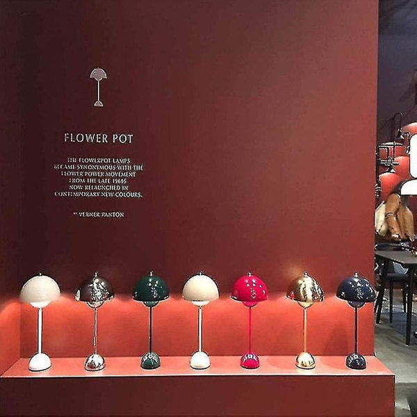 Nordisk uppladdningsbar blomma bordslampa sänglampa bordslampa svamp sovrum bordsdekoration sänglampa nattlampor[hk] gul