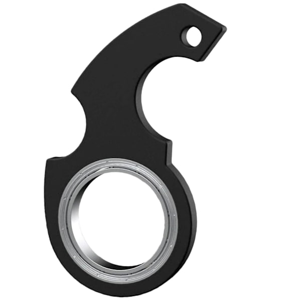 Spinner-leketøy Fidget nøkkelring Håndstress lindrer Anti-angst nøkkelavlastningskjeder Black