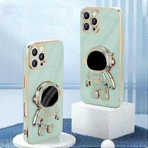 Sött 3D Astronaut Ställ med Stödben Stöttåligt Silikon Mjukt Baksida Skal för Apple iPhone 16 Pro Max