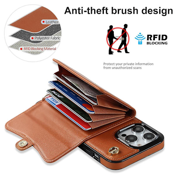 Crossbody-telefonveske for iPhone 13 Pro Max