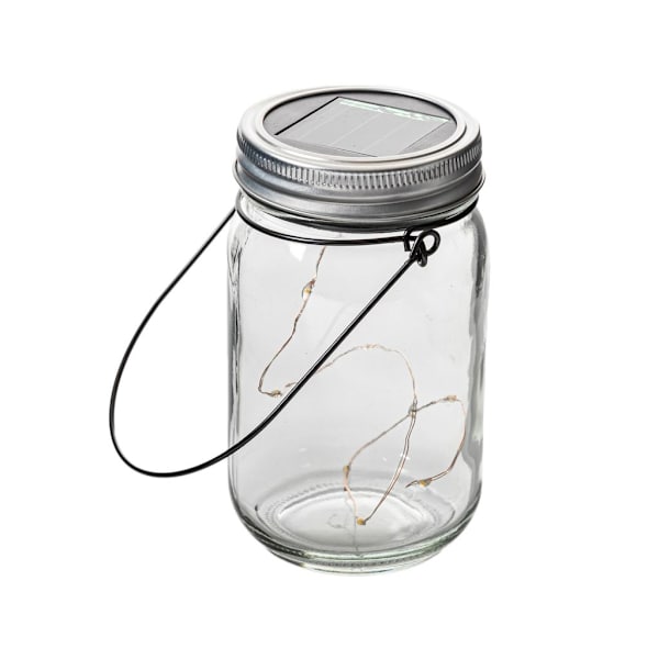 3 Solcelle Lys Mason Jar 8 LED Solcelle Glas Lys Lanterne Terrasse