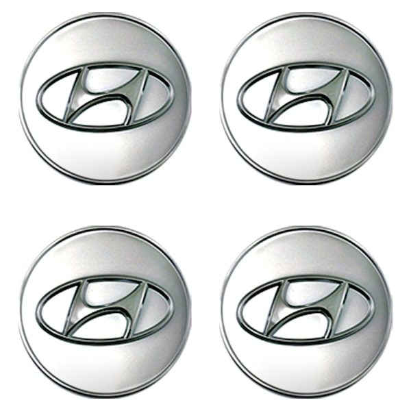 4-Pack - Hyundai Navkapslar / Hjulnavemblem - B