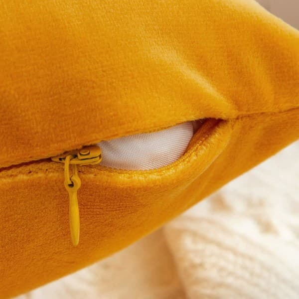 Pack Velvet Kuddfodral Höst Höst Dekorativ Kvadratisk Kuddfodral Mjuk Solid Färg Kuddfodral För Soffa Sovrum Bil 12