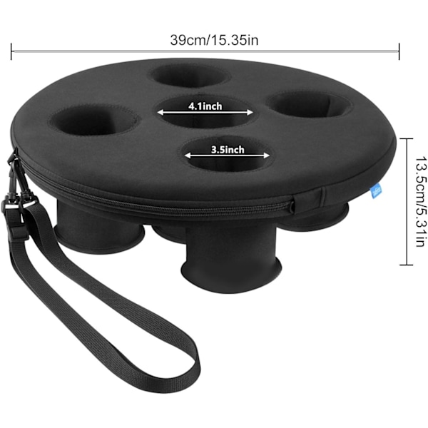 Flydende Drikkeholder til Pool | Drikkebakke til Spabad med 5 Huller | Flydende Spa-drikkebakke til Pool, Strand, Strand Fritids Kopholder
