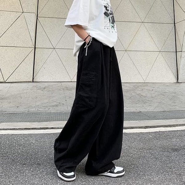 Sorte cargobukser Gothic Harajuku slacks /M black M