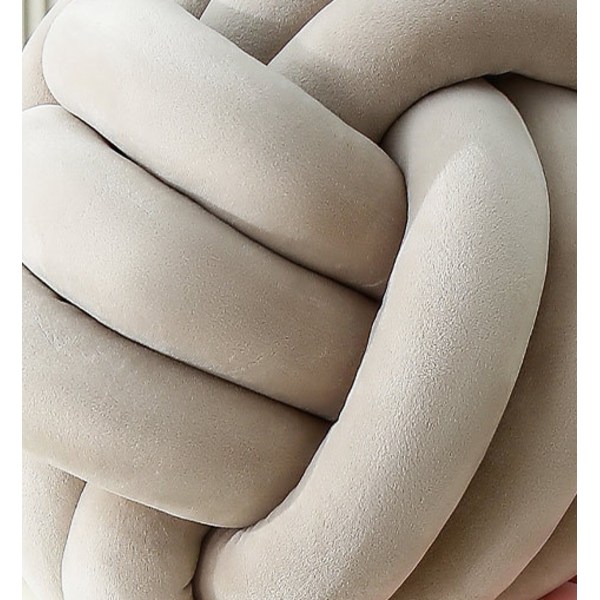 Käsin kudottu kristalli sametti kolmisäikeinen köysi pallotyyny kodin sisustukseen plushtyyny sohva auto toimisto sisustus white 20cm
