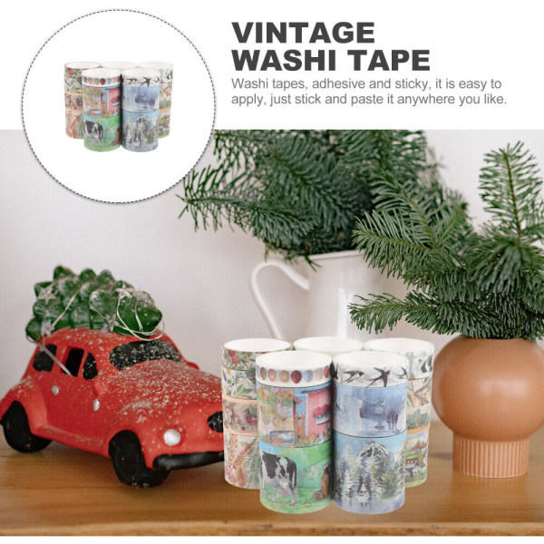 låda med tejpset Washi tejpdekor för dekor Scrapbook DIY Notebook