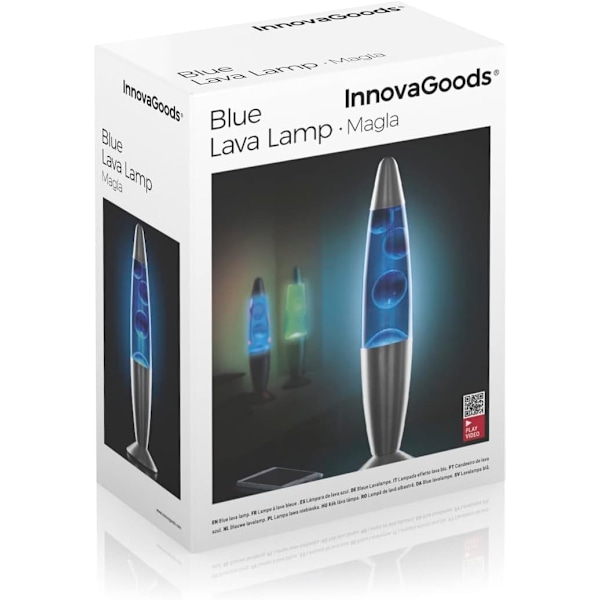 Lava Lampe, Avslappende Lava Lampe, Sengelampe for 25W R39 Pære, Ideell for Soverom Azul