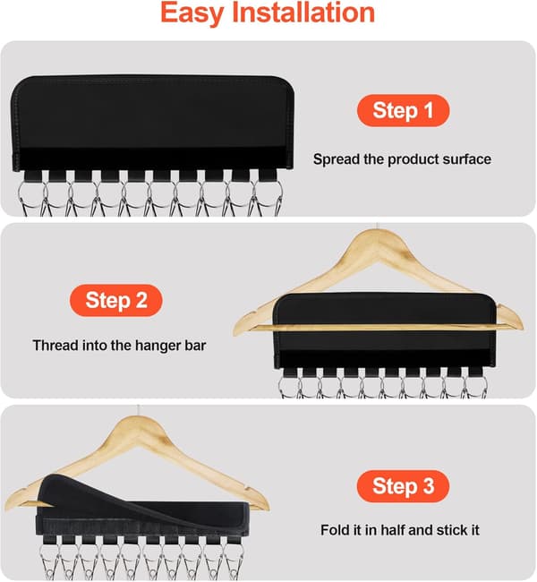Baseball Cap Rack, Closet Cap Organizer og Hangers, 2 Pack med 10 Klips for Hængende Baseball Caps