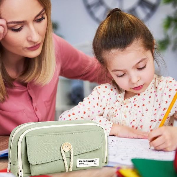 Pennfodral för pojkar och flickor, skolmaterial, sminkväska, förvaring, present till mellanstadiet, gymnasiet, kontoret, högskolan, vuxna, tonåringar